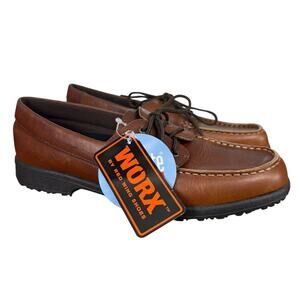 Worx by Red Wing Shoes 6378 Womens Comfort Brown Leather Boat Shoes NWT sz 8 M